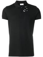 Saint Laurent Star And Moon Print Polo Shirt - Black