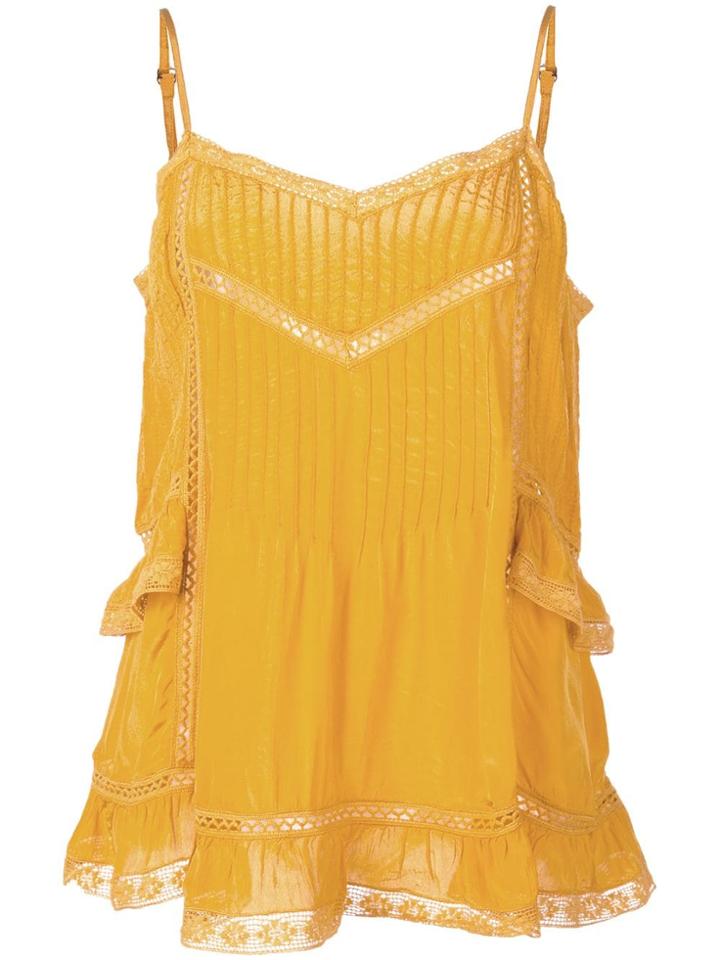 Sea Pleated Cami Top - Yellow