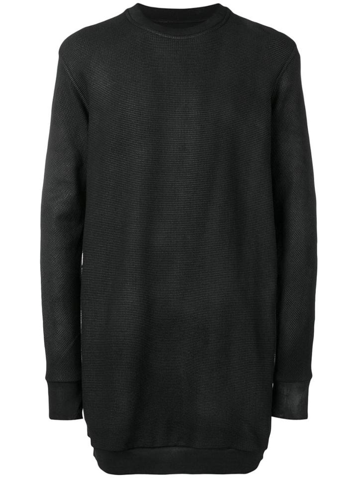 11 By Boris Bidjan Saberi Oversized Crew Neck Sweater - Black