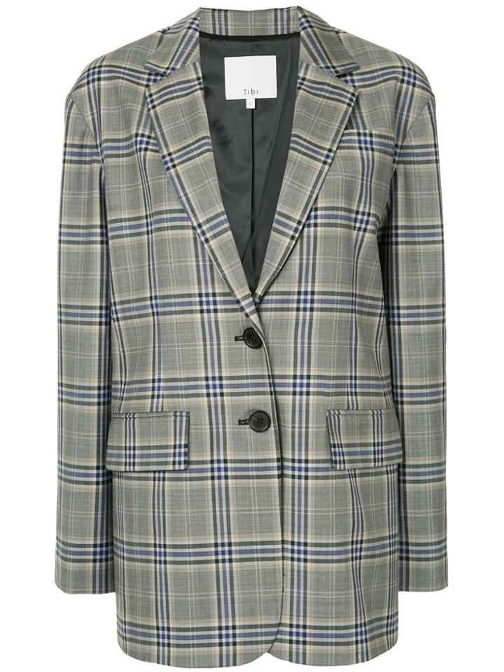 Tibi Lucas Suiting Oversized Blazer - Grey