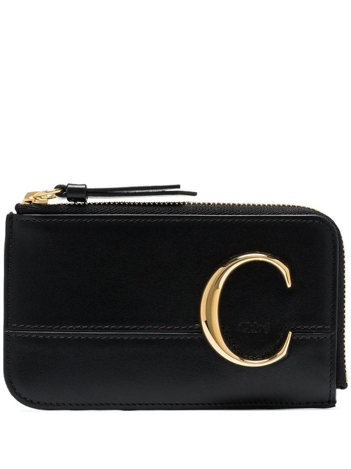 Chloé C Leather Coin Purse - Black