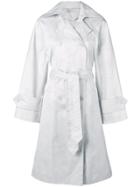 Nina Ricci Logo Jacquard Trench Coat - Grey