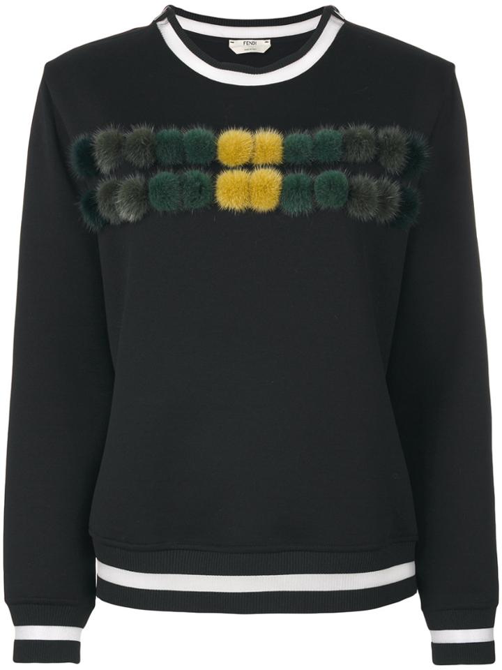 Fendi Pom-pom Sweatshirt - Black