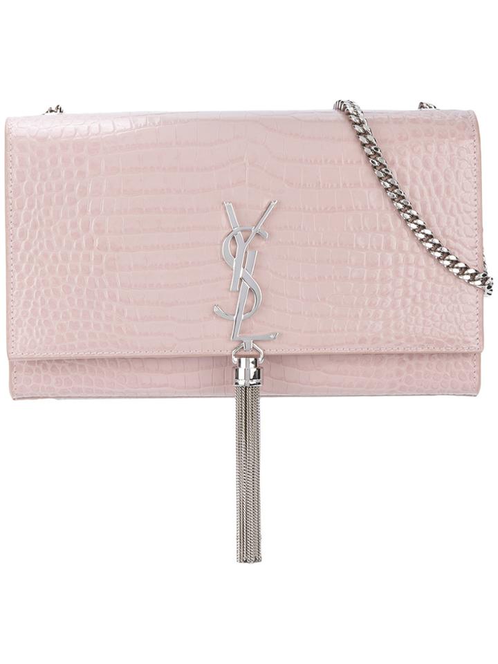 Saint Laurent Kate Monogram Crossbody Bag - Pink & Purple