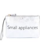 Anya Hindmarch Small Appliances Zip-top Pouch, Women's, Grey