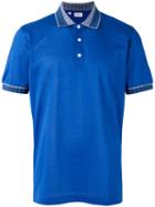 Brioni Collar Detail Polo Shirt, Men's, Size: Xxl, Blue, Cotton
