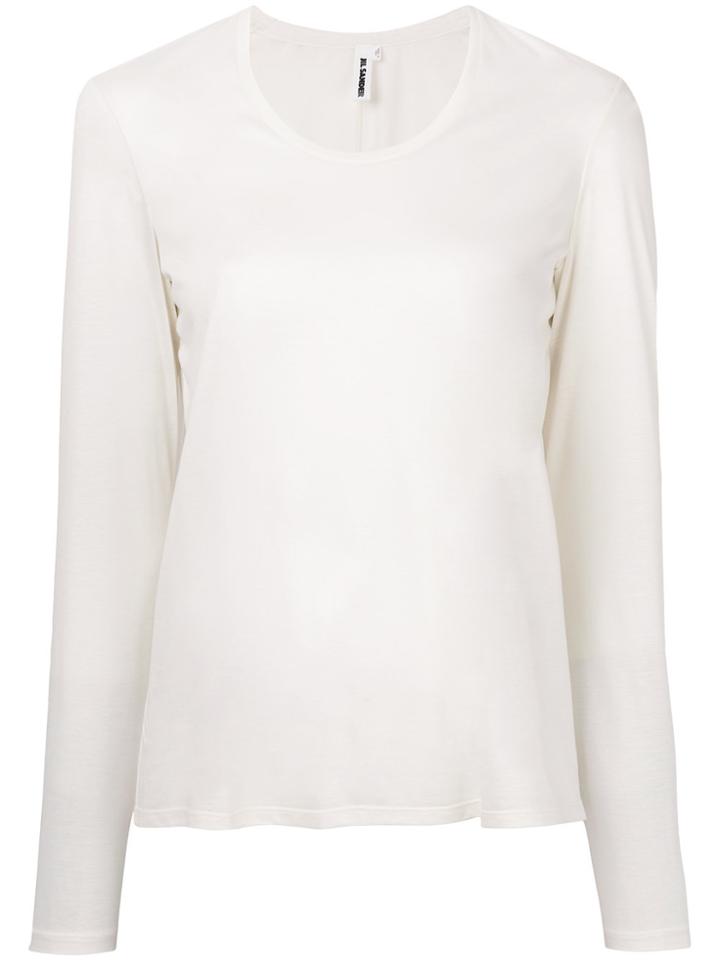 Jil Sander Long Sleeved T-shirt - White