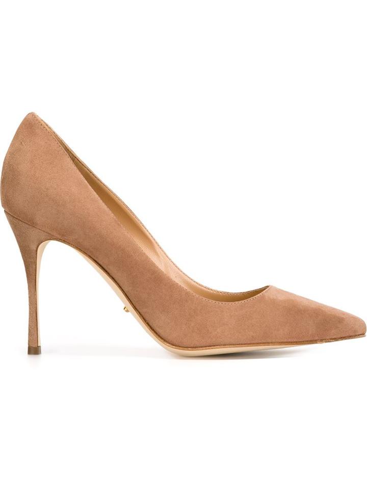 Sergio Rossi Godiva Pumps, Women's, Size: 37.5, Nude/neutrals, Leather