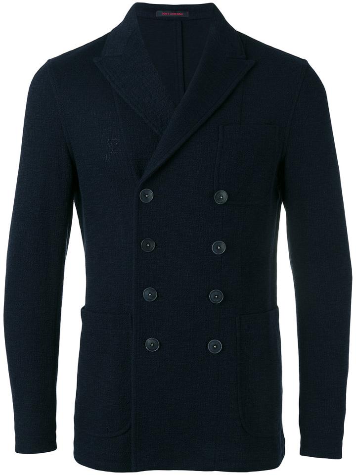 The Gigi Double-breasted Blazer, Men's, Size: 48, Blue, Cotton
