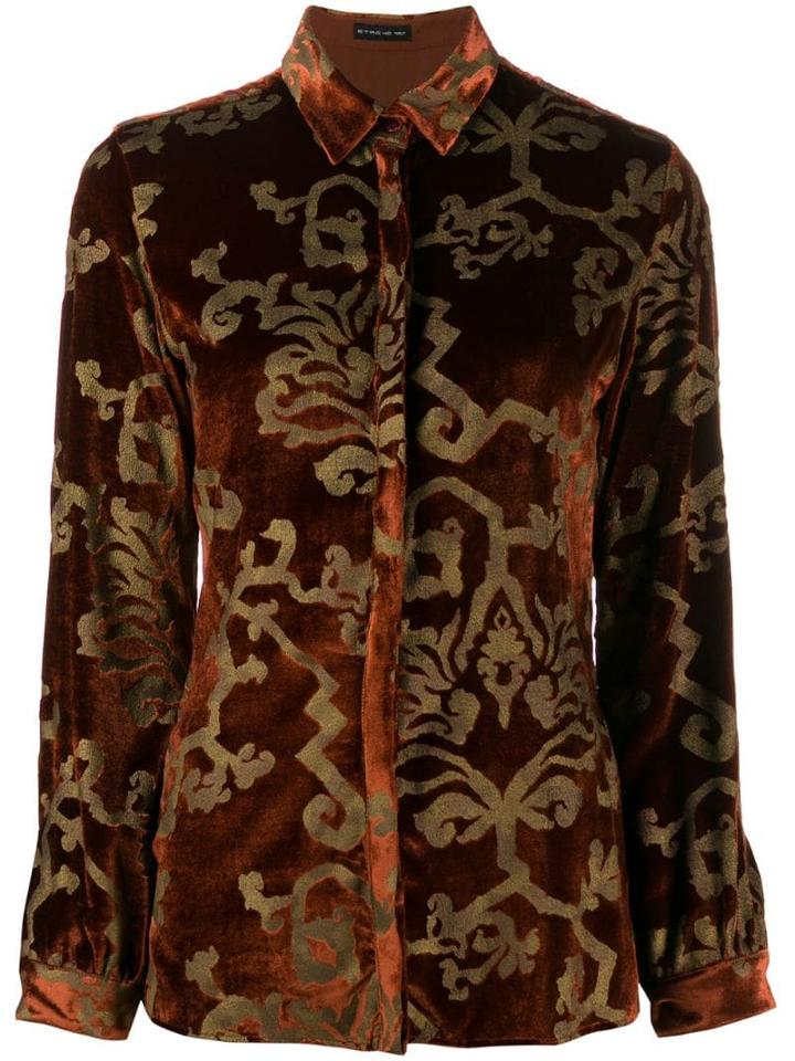 Etro Slim-fit Print Shirt - Orange