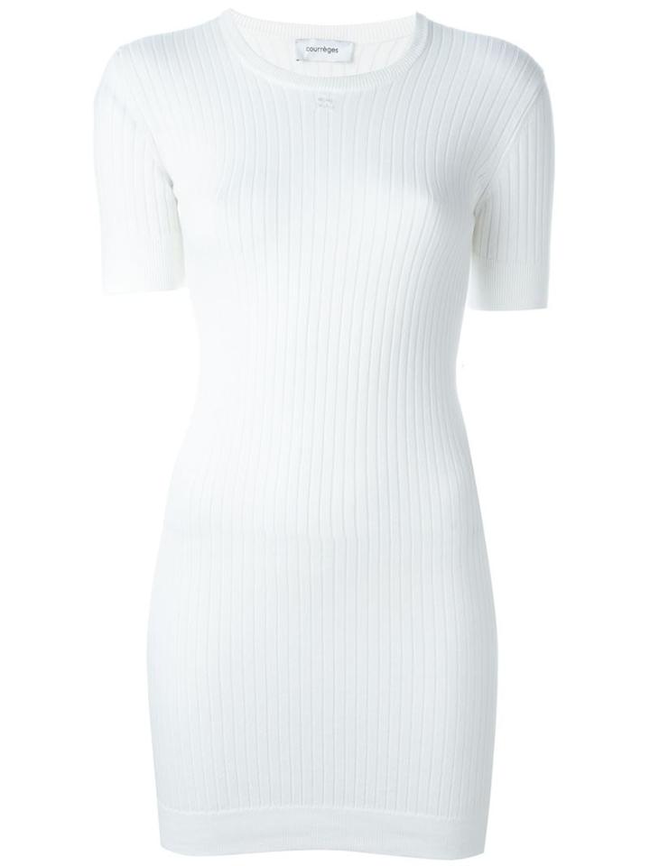 Courrèges 'ml04' Dress, Women's, Size: 3, White, Cotton/cashmere