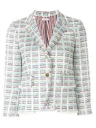 Thom Browne Checkered Tweed Jacket - Multicolour
