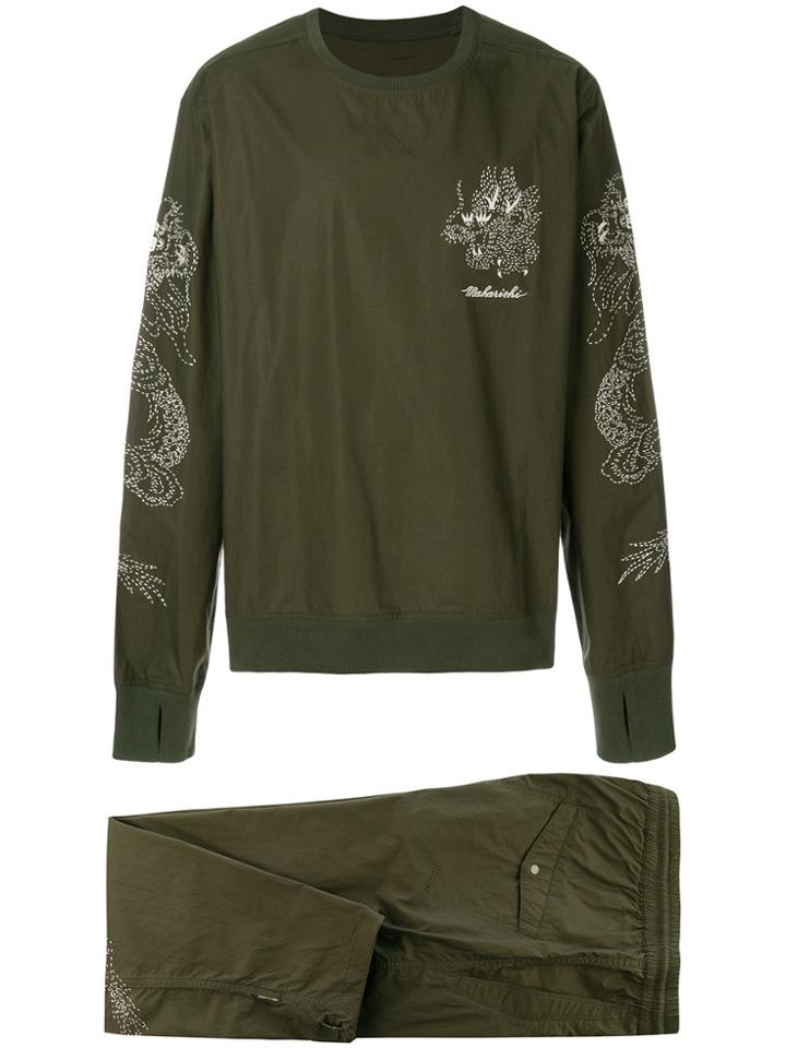 Maharishi Embroidered Track Suit - Green