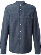 Carhartt - Mandarin Collar Shirt - Men - Cotton - S, Blue, Cotton