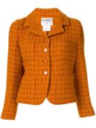 Chanel Pre-owned Long Sleeve Tweed Jacket - Orange