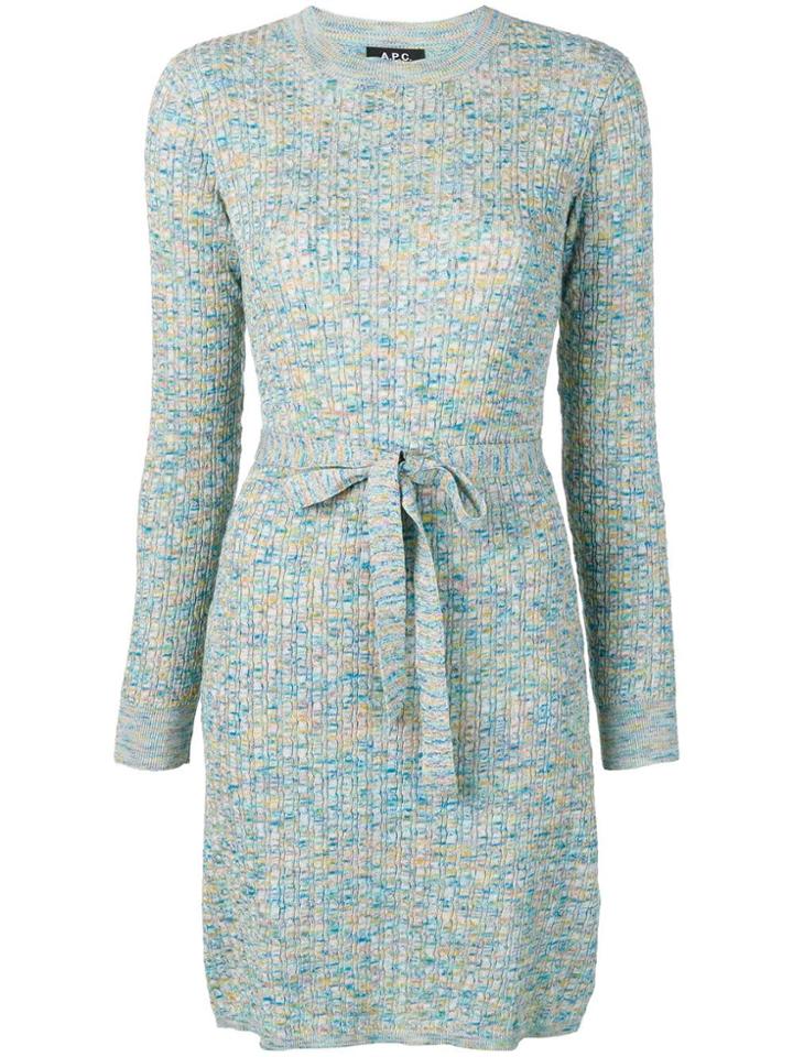 A.p.c. Short Knitted Dress - Green