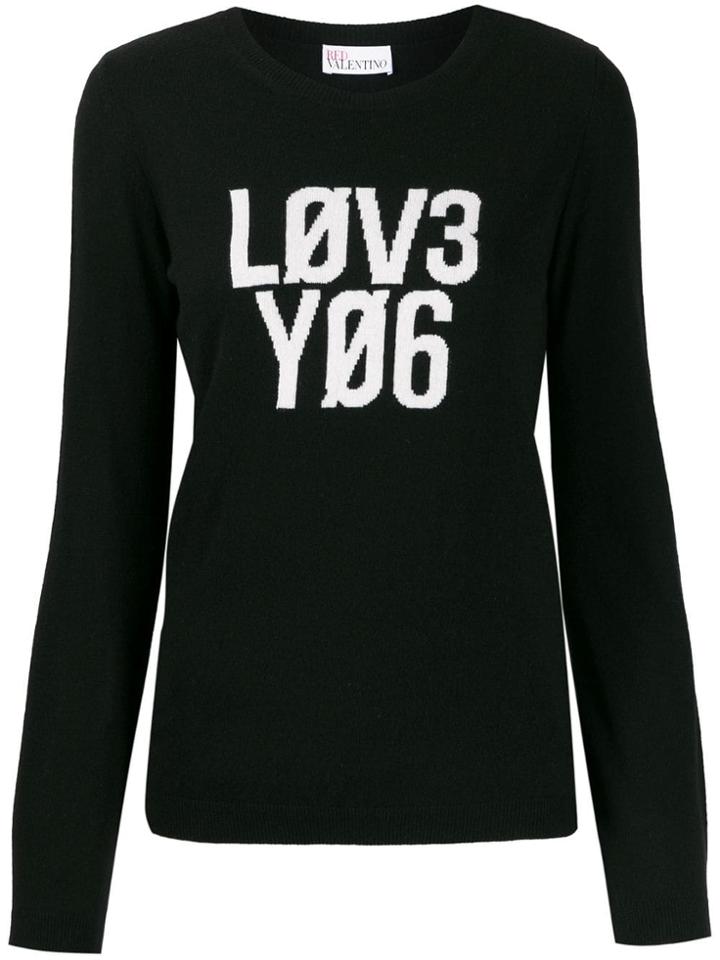 Red Valentino 'lov3 Yo6' Jumper - Black