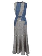 Derek Lam Patterned Belted Mid-length Dress