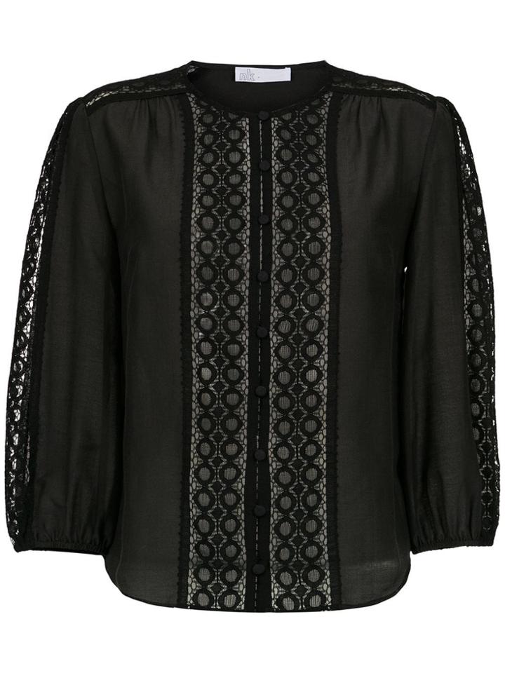 Nk Lace Detail Blouse - Black