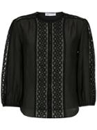 Nk Lace Detail Blouse - Black
