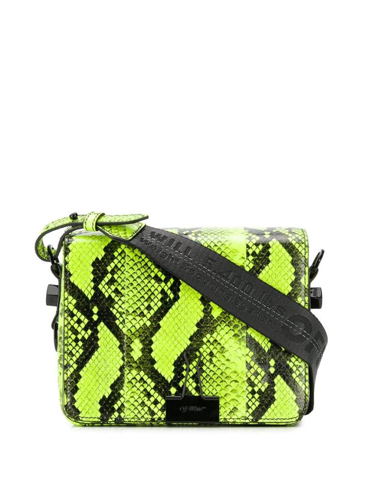 Off-white Binder Clip Shoulder Bag - Yellow