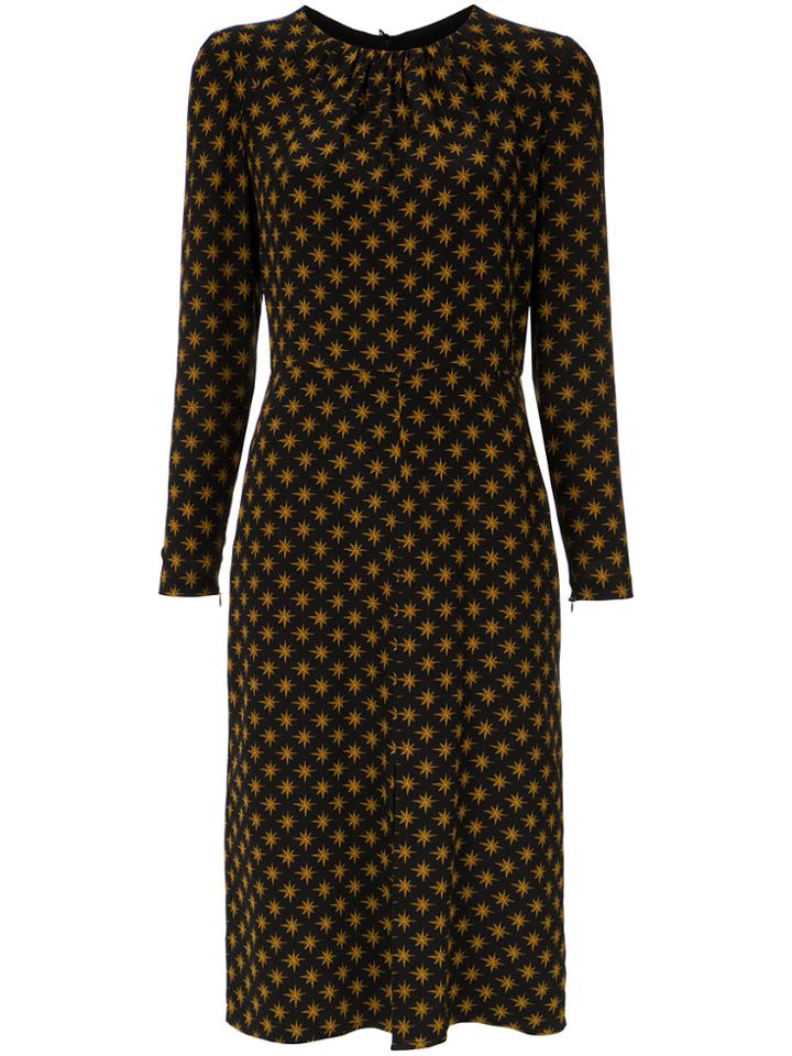 Andrea Marques Printed Longsleeved Dress - Brown