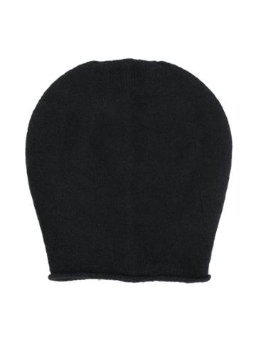 Anja Schwerbrock Teen Fine Knit Beanie Hat - Black