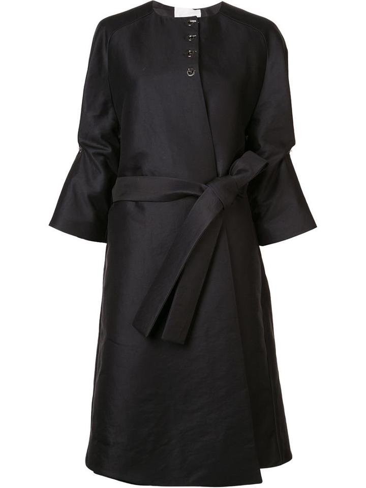 Antonio Berardi Three-quarters Draped Sleeve Coat, Women's, Size: 40, Blue, Cotton/silk