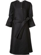 Antonio Berardi Three-quarters Draped Sleeve Coat, Women's, Size: 40, Blue, Cotton/silk