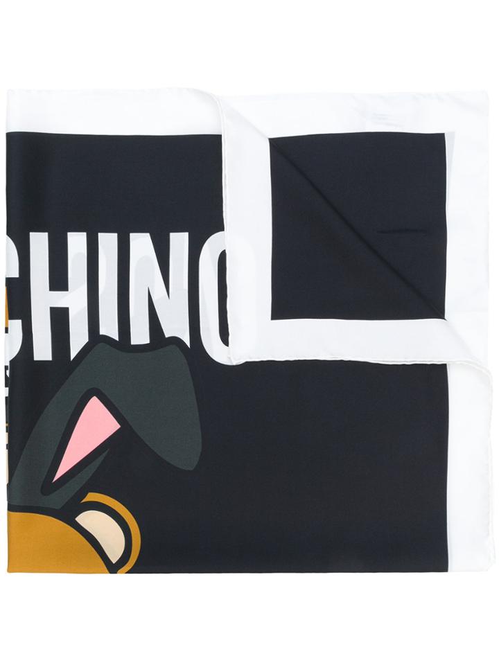 Moschino Playboy Teddy Bear Scarf - Black