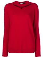 Adaptation Slogan Detail Jumper - Red