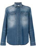 Maison Margiela - Bleach Effect Denim Shirt - Men - Cotton - 42, Blue, Cotton