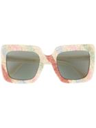Gucci Eyewear Glittery Square Sunglasses - White