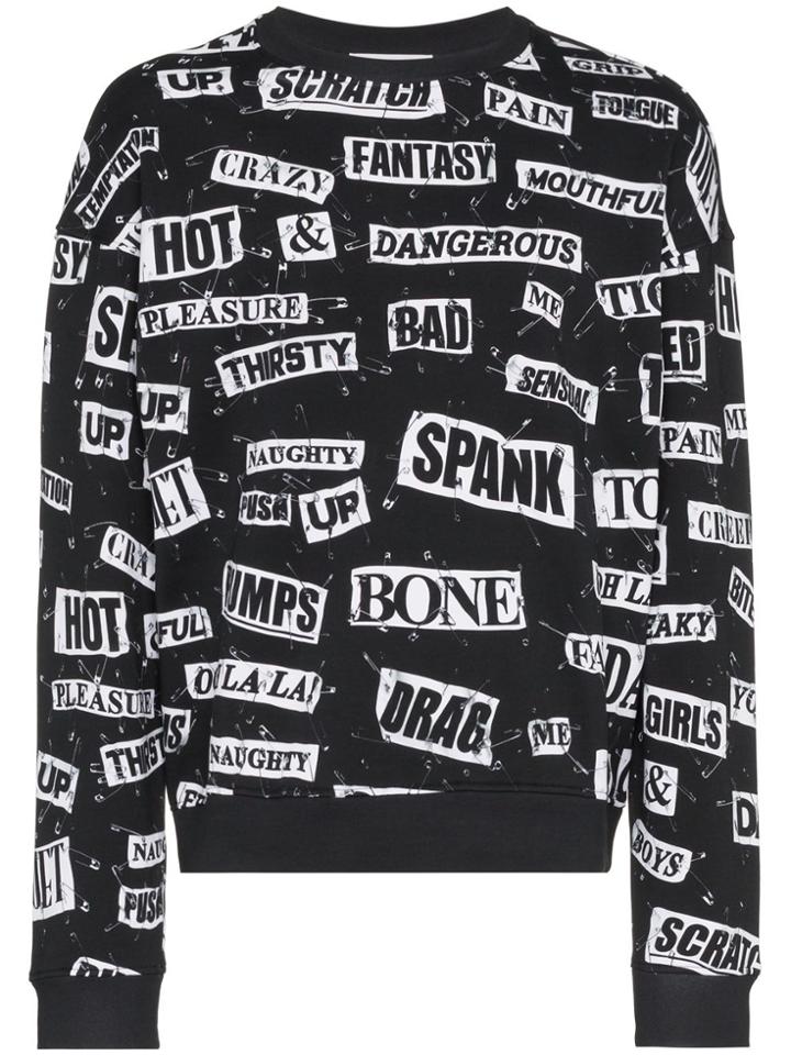Moschino Safety Pin Print Sweatshirt - Black