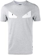 Fendi Bag Bugs T-shirt, Men's, Size: 46, Grey, Cotton/lamb Skin