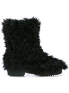 Saint Laurent Winter Fur Boots - Black