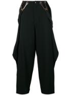 Jean Paul Gaultier Pre-owned Draped Suspender Trousers - Black
