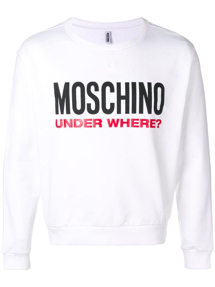 Moschino Under Where Sweatshirt - White