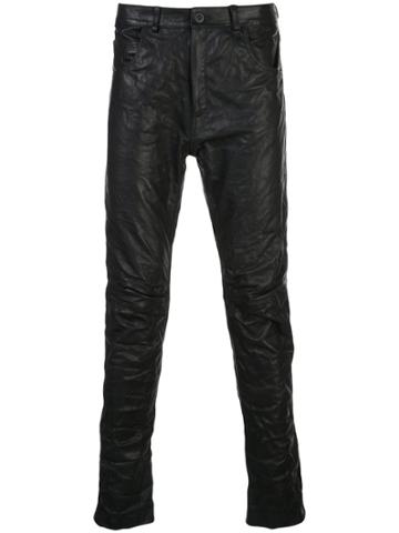 Poème Bohémien Leather Skinny Fit Trousers - Black
