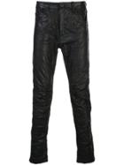 Poème Bohémien Leather Skinny Fit Trousers - Black