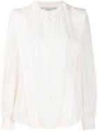 Stella Mccartney Shoulder-panel Long-sleeve Blouse - Pink