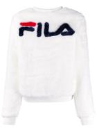 Fila Textured Central Logo Sweatshirt - White