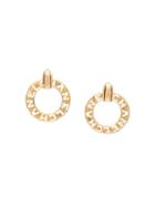 Chanel Pre-owned Chanel Logo Hoop Earrings - Metallic