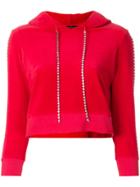 Juicy Couture Swarovski Embellished Velour Hoodie - Red