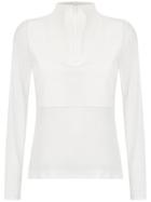 Mara Mac Sheer Panelled Blouse - White