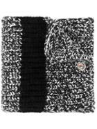 Moncler Speckled Knit Scarf, Women's, Black, Acrylic/polyamide/viscose/alpaca