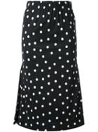 Theatre Products Polka Dots A-line Skirt, Women's, Black, Cotton/rayon