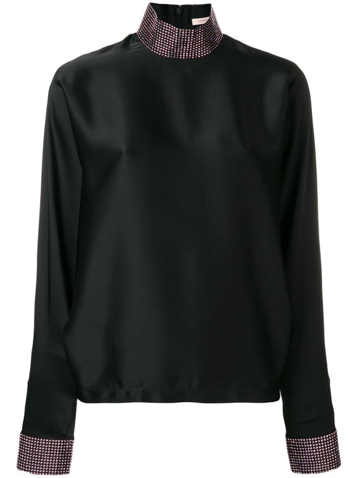 Christopher Kane Satin Crystal Top - Black