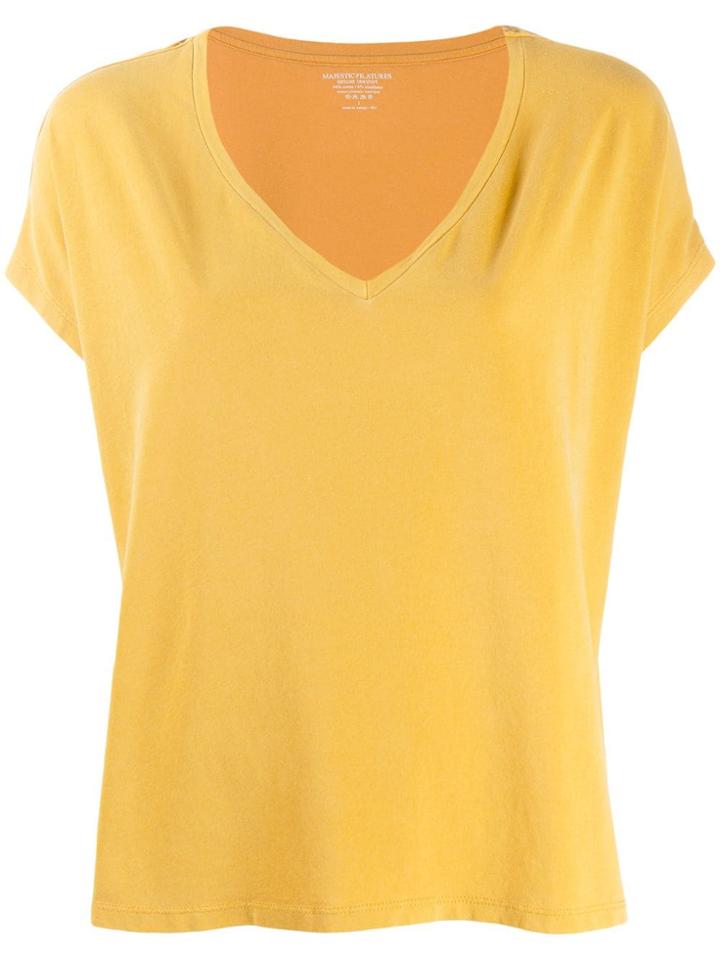 Majestic Filatures V-neck T-shirt - Yellow
