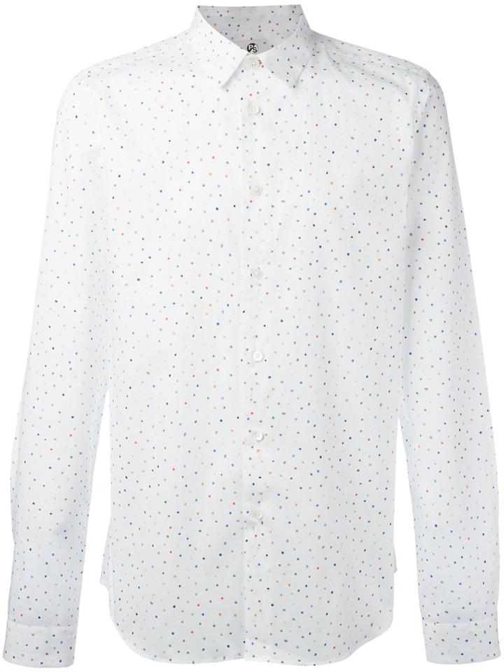 Ps By Paul Smith - Dots Print Shirt - Men - Cotton - L, White, Cotton